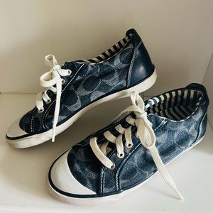 Coach Barrett Navy Tennis Shoes. Women’s Size 7. $38.